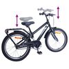 vidaXL Bicicleta Infantil 18 Polegadas para 5-7 anos Preto