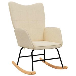 vidaXL Cadeira de baloi&ccedil;o tecido cor creme