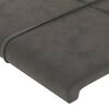 vidaXL Cabeceira de cama c/ abas veludo 163x23x78/88cm cinzento-escuro