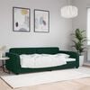 vidaXL Sof&aacute;-cama 100x200 cm veludo verde-escuro