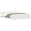 vidaXL Estrutura de cama com cabeceira e apoio p&eacute;s 160x200 cm branco