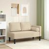 vidaXL Chaise lounge com almofadões tecido creme