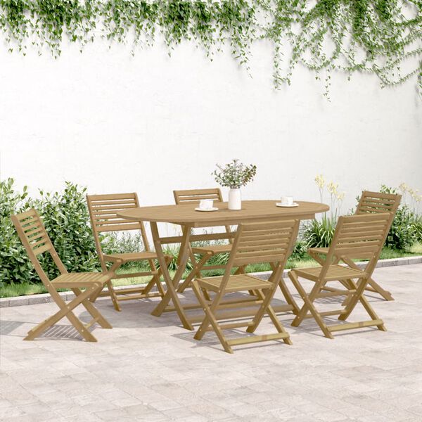vidaXL Cadeiras de jardim dobráveis 6 pcs 48,5x61,5x87cm acácia maciça
