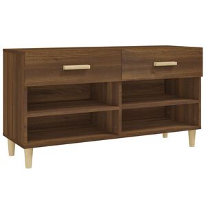 vidaXL Sapateira 102x35x55 cm derivados de madeira carvalho castanho