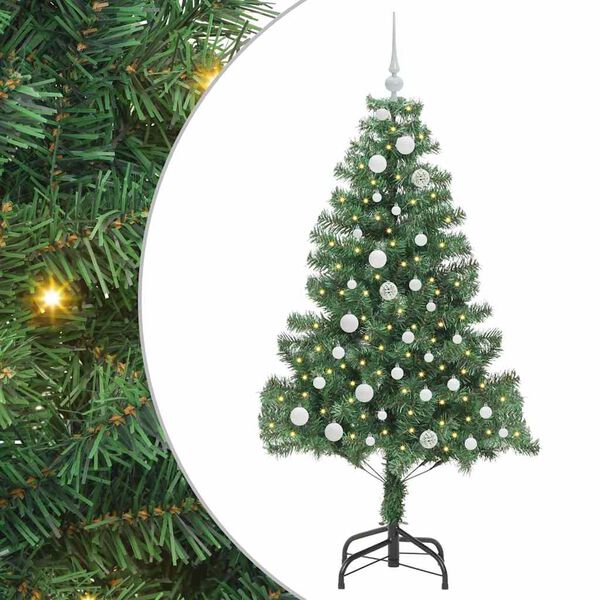 vidaXL &Aacute;rvore de Natal com 150 LEDs com suporte Verde 150 cm PVC