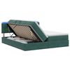 vidaXL Cama de Armazenamento LED com Colch&atilde;o Verde-Escuro 180 x 200 cm