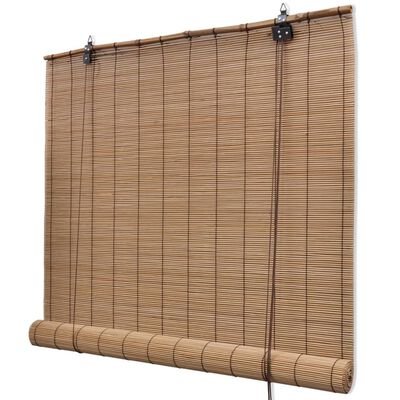 vidaXL Estores de rolo bambu 2 pcs 120 x 220 cm