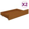 vidaXL Estrutura cama c/ 2 gavetas 160x200cm pinho maci&ccedil;o castanho mel