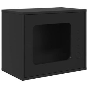 vidaXL Casa para Gatos Preto 51 x 30 x 42,5 cm Derivados de Madeira