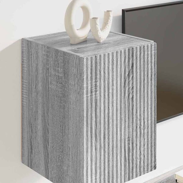 vidaXL Arm&aacute;rio de TV de Parede Cinza Sonoma 30 x 31 x 40 cm