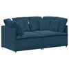 vidaXL Sof&aacute; modular com almofadas veludo azul