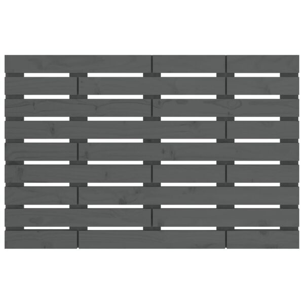 vidaXL Cabeceira de parede 96x3x63 cm madeira de pinho maci&ccedil;a cinza