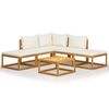 vidaXL 6 pcs conj. lounge jardim c/ almofad&otilde;es madeira ac&aacute;cia maci&ccedil;a