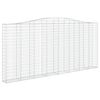 vidaXL Cestos gabi&atilde;o arqueados 6pcs 400x30x180/200cm ferro galvanizado