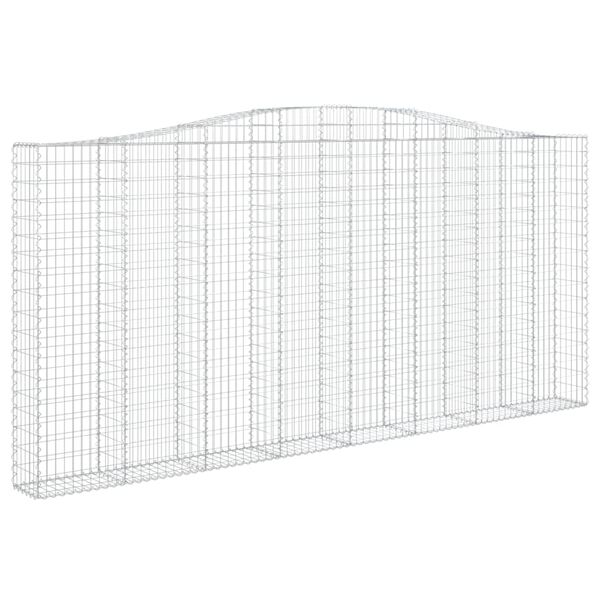 vidaXL Cestos gabi&atilde;o arqueados 6pcs 400x30x180/200cm ferro galvanizado