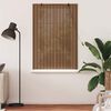vidaXL Estores de rolo com cortinas Manual Castanho 100 x 160 cm Bambu