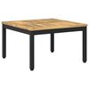 vidaXL Mesa de centro Branco lavado e preto 60 x 60,5 x 36 cm