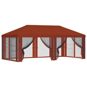 vidaXL Capa de Gazebo com Laterais Terracota 600,5 x 300,5 cm