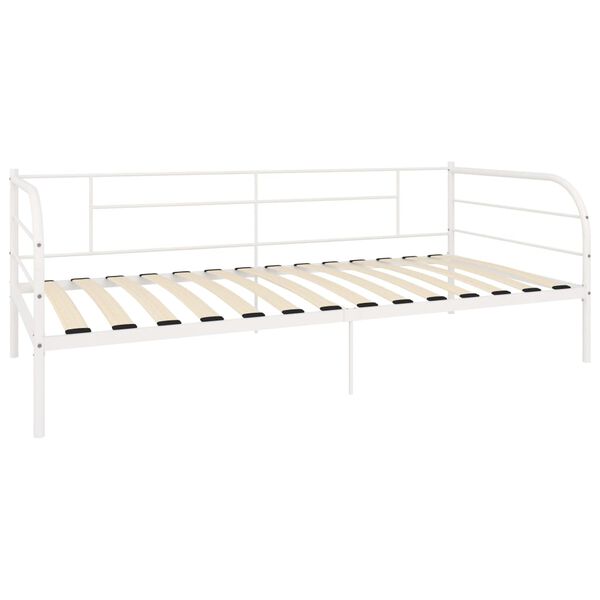 vidaXL Estrutura sof&aacute;-cama 90x200 cm metal branco