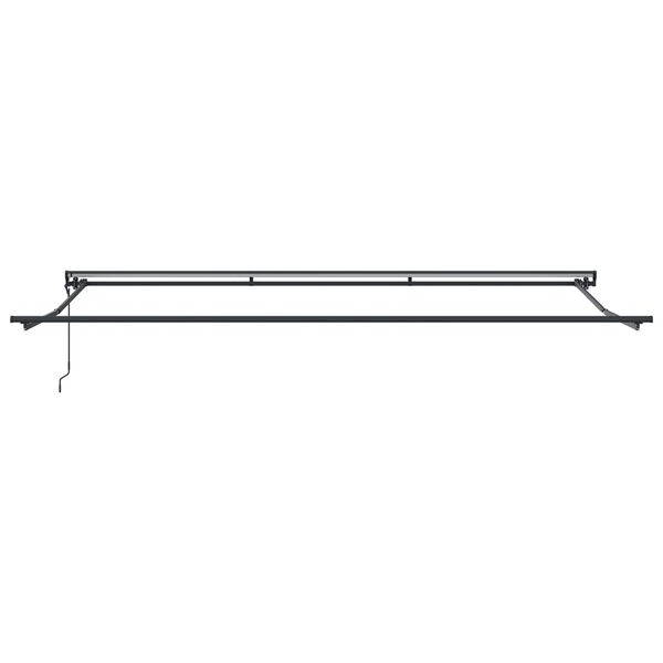 vidaXL Toldo Retr&aacute;til Azul e Branco 500 &times; 300 cm Poli&eacute;ster e Metal