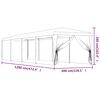 vidaXL Tenda festas c/ 10 paredes laterais rede 3x12 m PEAD antracite