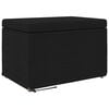 vidaXL Banqueta Preto 61 x 41 x 40 cm Tecido e Madeira Engenharia
