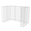vidaXL Cerca gabi&atilde;o para 2 caixotes do lixo a&ccedil;o 180x100x120 cm