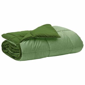 vidaXL Duvet de Ano Inteiro 135 x 200 cm 4 esta&ccedil;&otilde;es Verde Respir&aacute;vel