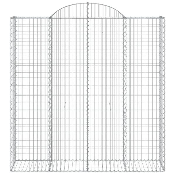 vidaXL Cestos gabi&atilde;o arqueados 11 pcs 200x50x200/220 ferro galvanizado