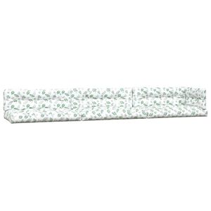 vidaXL Almofad&otilde;es para m&oacute;veis de paletes 7 pcs tecido padr&atilde;o de folhas