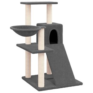 vidaXL &Aacute;rvore p/ gatos c/ postes arranhadores sisal 82 cm cinza-escuro