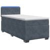 vidaXL Cama Box Spring com Colch&atilde;o e LED Cinzento-Escuro 80 x 200 cm