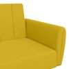 vidaXL Sof&aacute;-cama de 2 lugares veludo amarelo