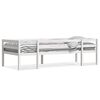 vidaXL Estrutura de cama infantil 75x190 cm pinho maci&ccedil;o branco