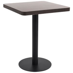 vidaXL Mesa bistr&ocirc; 60x60 cm MDF castanho-escuro