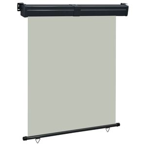 vidaXL Toldo lateral para varanda 145x250 cm cinzento