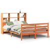 vidaXL Cama com estante sem colch&atilde;o 150x200 cm madeira maci&ccedil;a
