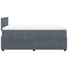 vidaXL Cama boxspring com colch&atilde;o 120x200 cm veludo cinzento-escuro