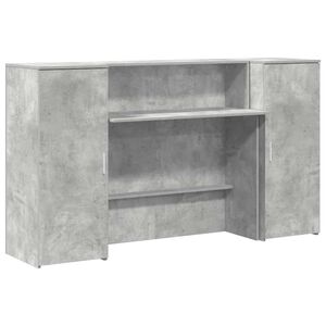 vidaXL Balc&atilde;o de recep&ccedil;&atilde;o 180x50x103,5 cm madeira cinza cimento
