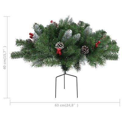 vidaXL Árvore de Natal artificial de exterior pré-iluminada PVC verde
