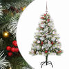 vidaXL &Aacute;rvore de Natal Artificial Verde e branco 120 cm