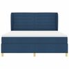 vidaXL Cama Box Springs com Colch&atilde;o Cinza Escuro 90x190 cm Azul tecido