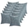 vidaXL Capa almofada 12 pcs HEERLEN Azul-Claro 40 x 40 cm