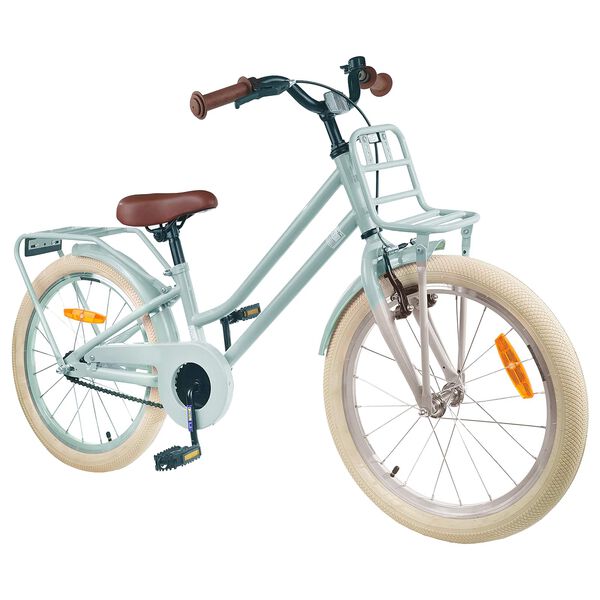 vidaXL Bicicleta Infantil 18 Polegadas para 5-7 anos Verde Claro
