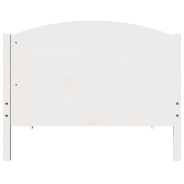 vidaXL Cama sem colch&atilde;o 90x200 cm madeira de pinho maci&ccedil;a branco