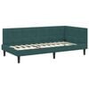 vidaXL Estrutura de Cama de Canto com Colch&atilde;o 2 pcs Verde Veludo