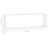 vidaXL Estantes parede c&uacute;bicas 2pcs deriv. madeira 80x15x26,5cm branco