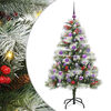 vidaXL &Aacute;rvore de Natal Artificial Verde e branco 150 cm