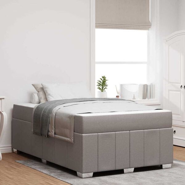 vidaXL Estrutura da Cama Cinzento-acastanhado 120 x 200 cm tecido