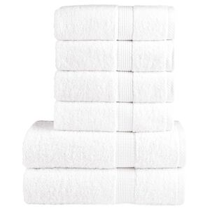 vidaXL 6pcs Conjunto toalhas banho premium SOLUND 600 gsm branco